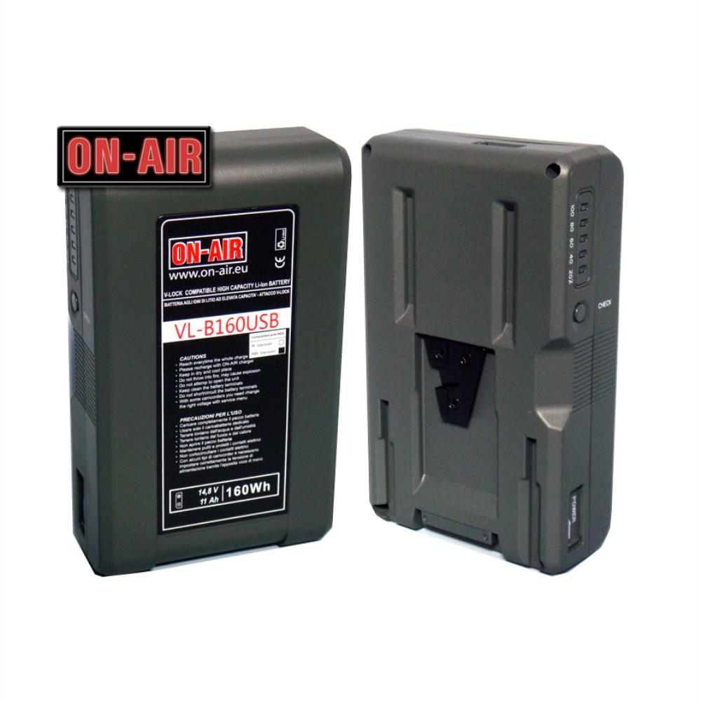 On-Air Batteria VL-B160USB V-Lock 160W