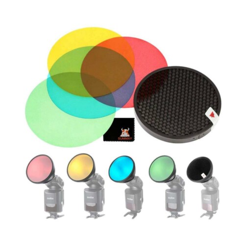 Godox Filtri colorati e griglia diam. 12 cm per parabola Witstro