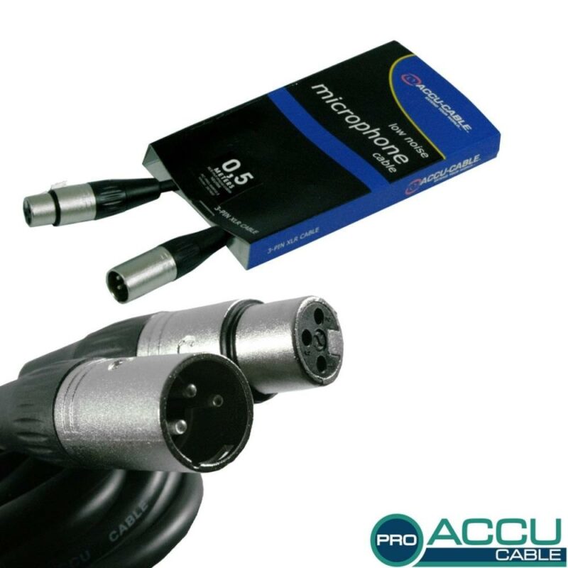 Accu-Cable XLR m/f Micro Cable – 0.5 m
