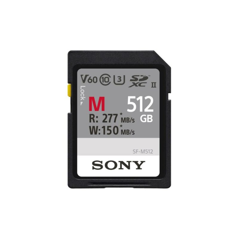 Sony SDXC 512GB V60 U3 UHS-II Class 10 – M Series