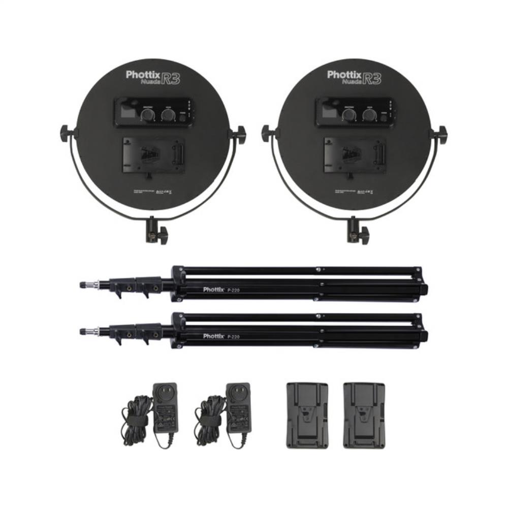 Phottix Nuada R3 LED Light Twin Set Kit