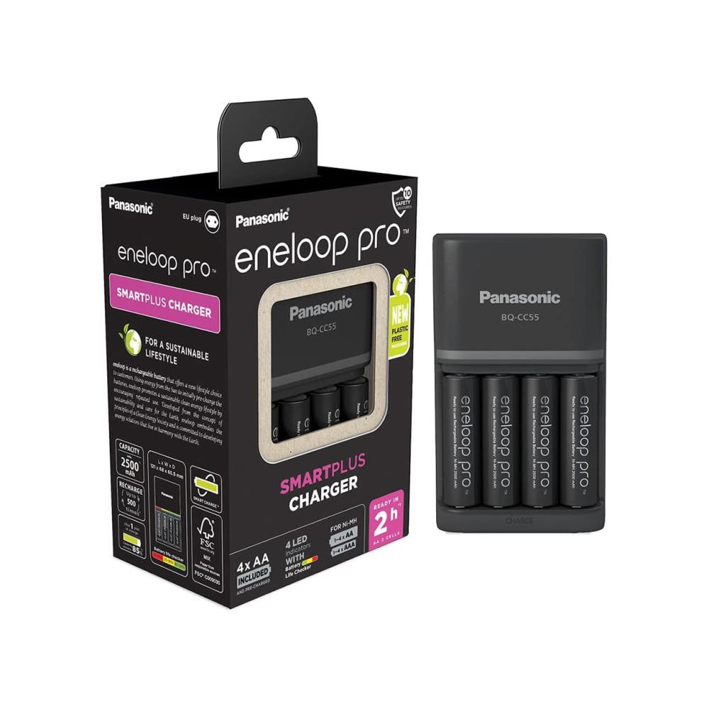 Panasonic Eneloop Pro SmartPlus Charger (4x AA included)