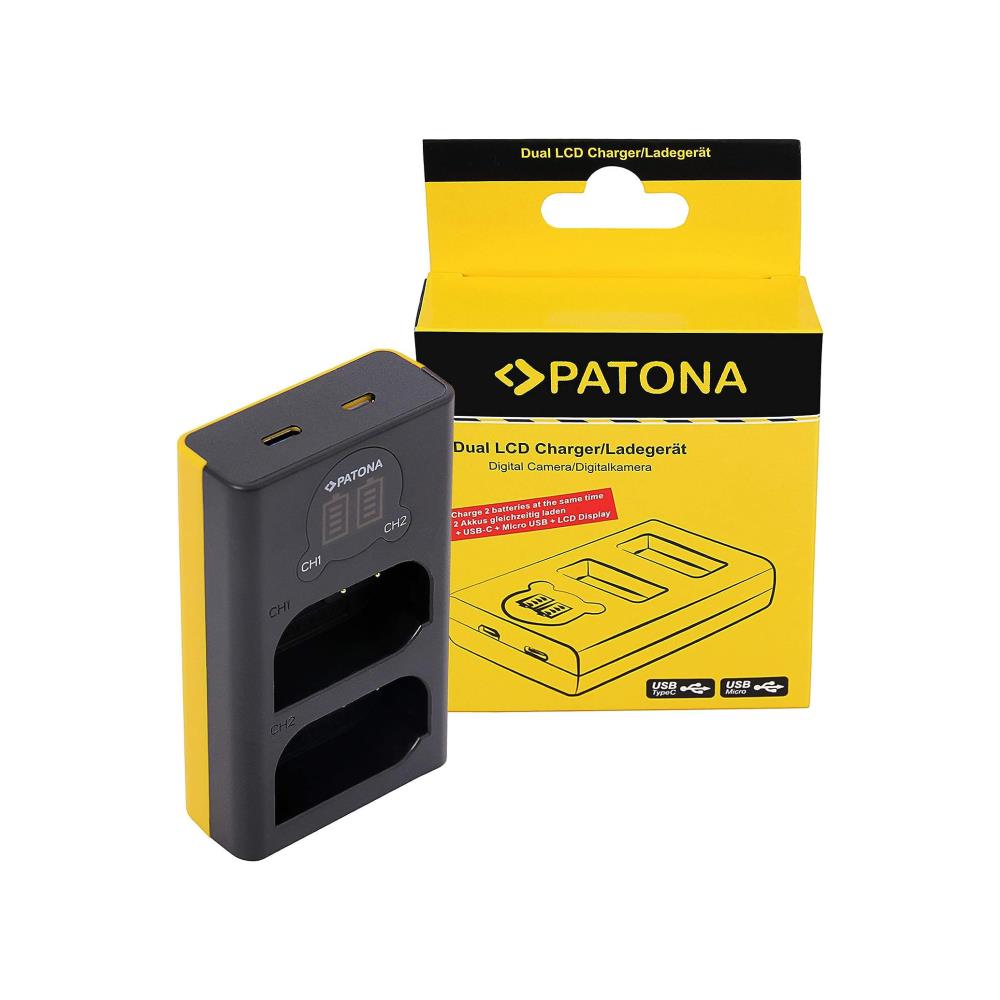 Patona Dual LCD Charger per DMW-BLK22