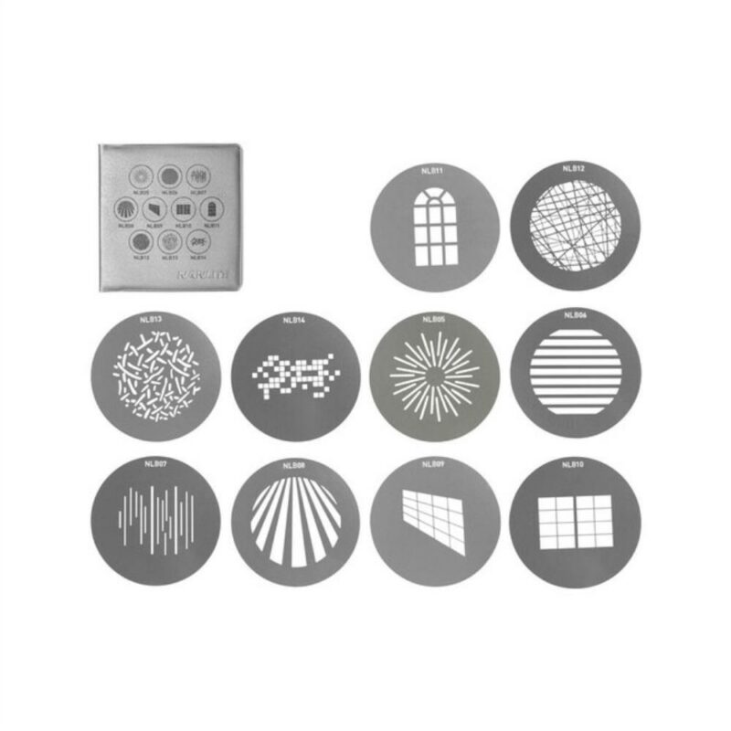 Nanlite BM Bowens Projection Attachment Gobo Set 1 (10-Pack)
