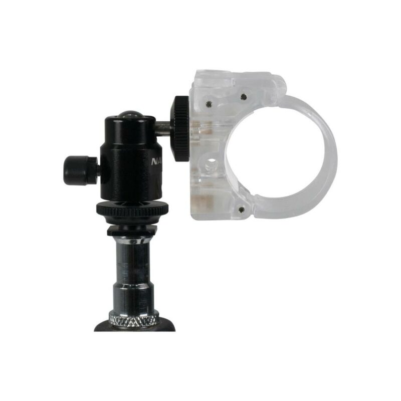 Nanlite Pavotube Transparent Polycarbonate Clip and Mini Ball Head with Hot Shoe Adapter